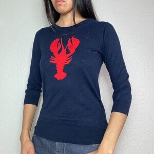 J CREW LOBSTER KNIT SWEATER